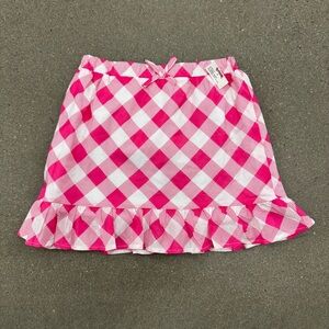Pink Checkered Girls Tennis Skirt Size 7/8 years